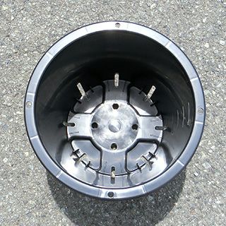 ＮＰポットスリット型　12Ｌ ブラック 丸型ポット