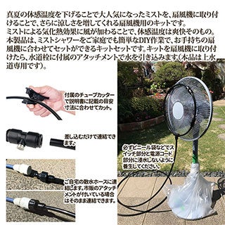 ミストdeクールシャワー 扇風機用 熱中症 猛暑